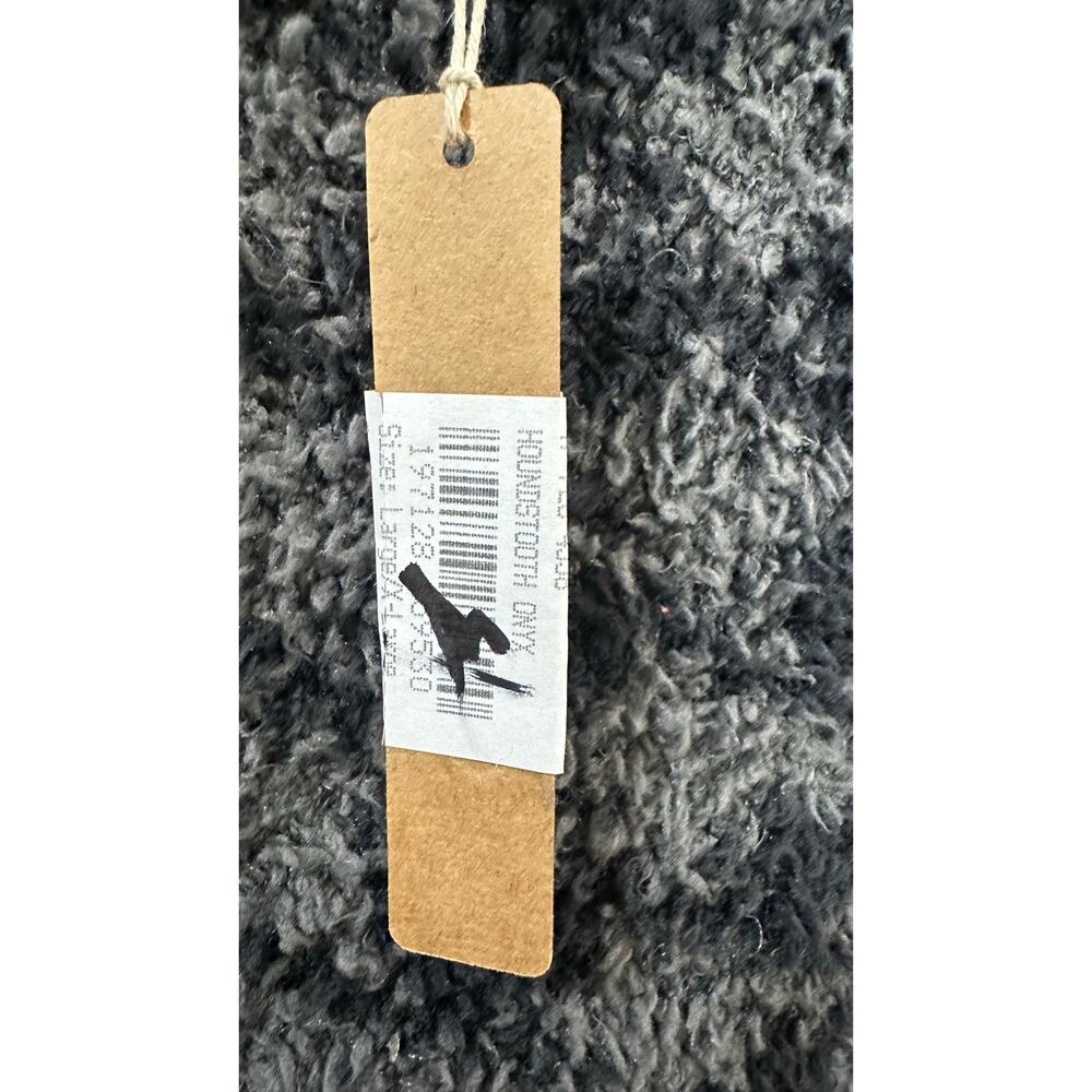 SKIMS Women’s Grey Black Fuzzy Knit Sweater Size L/XL Soft Plush Crewneck NWT - Picture 5 of 6